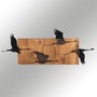 Wallity Goose Accesorio decorativo de pared Negro y Nogal
